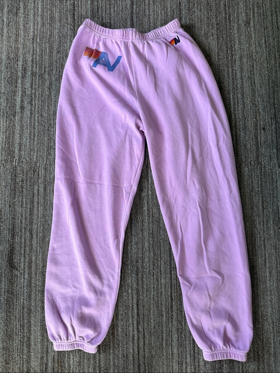 Aviator Nation Pants - Aviator Nation Lilac Sweatpants with Accent Logo